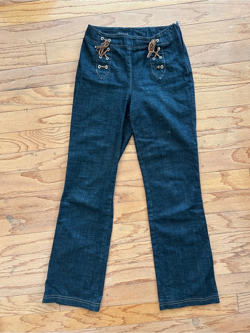 Vintage escada lace up jeans